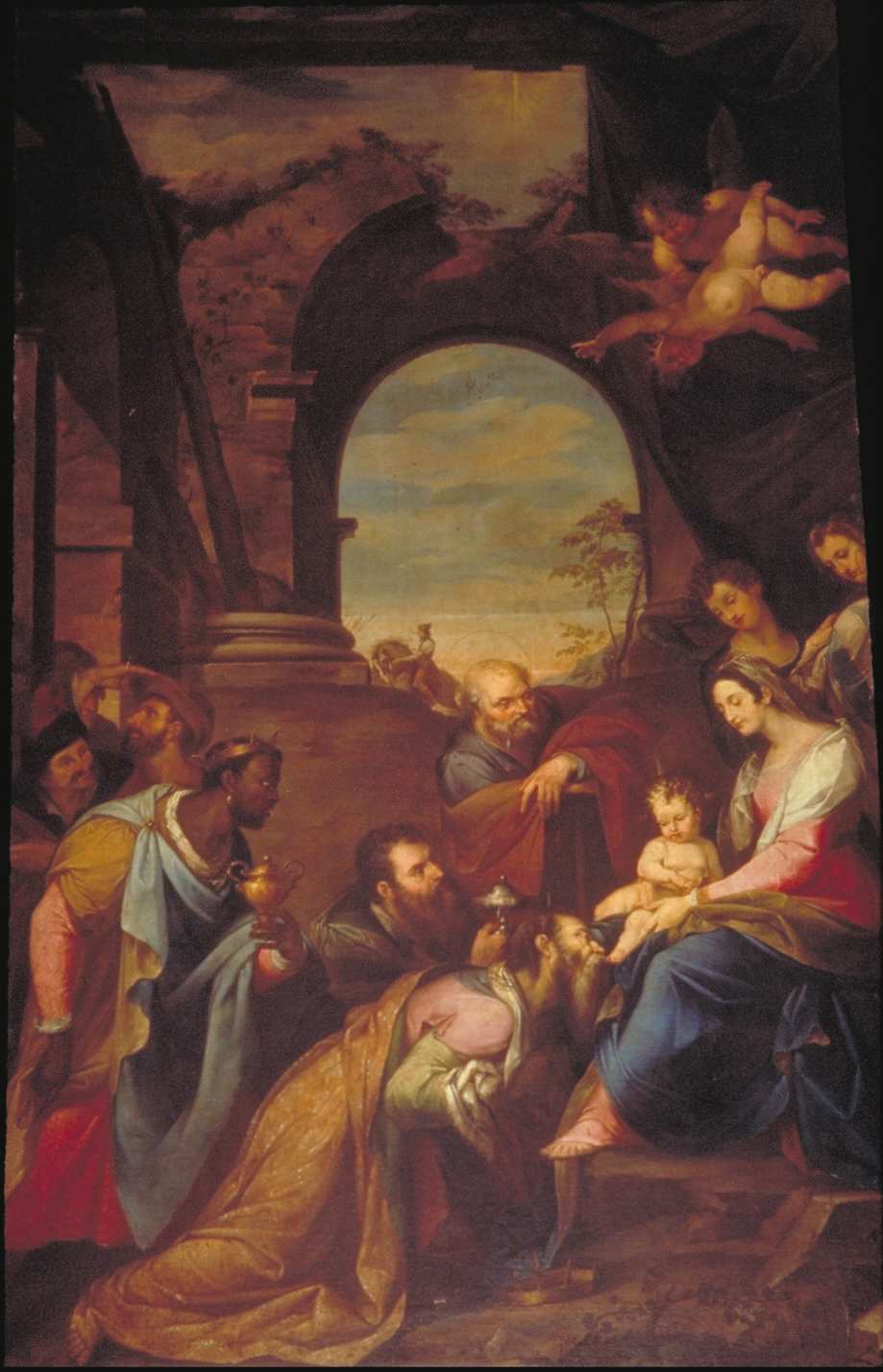 adorazione dei Re Magi (dipinto) di Grigoletti Michelangelo (sec. XIX)