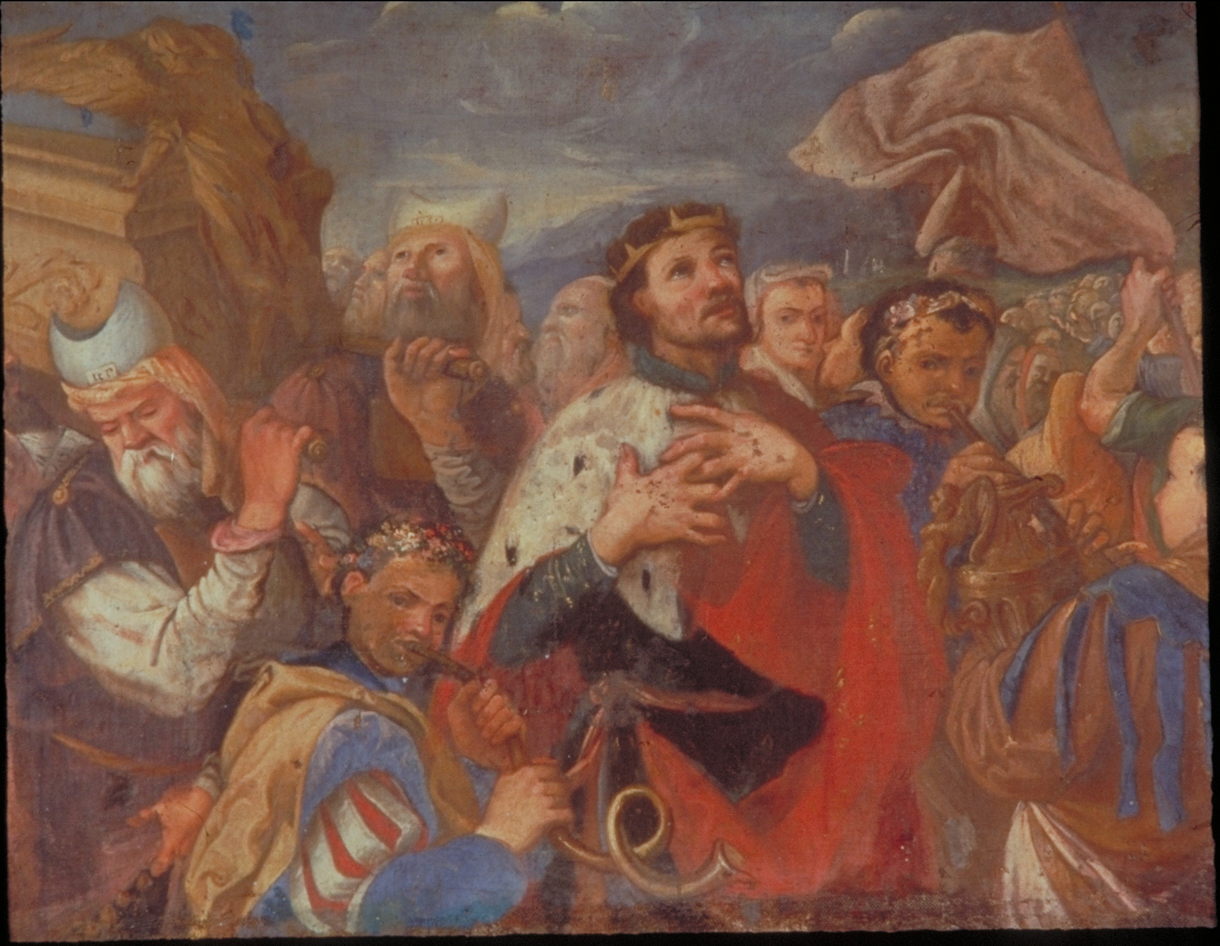 trasporto dell'Arca dell'alleanza nel tempio di Salomone (dipinto) - ambito veneto (sec. XVIII)