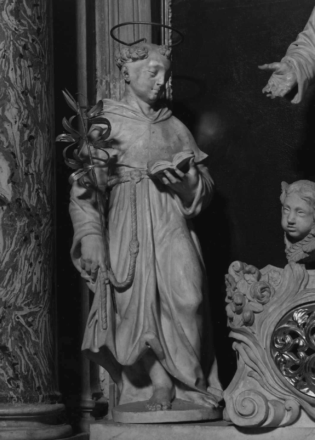 Sant'Antonio da Padova (statua, elemento d'insieme) - bottega veneziana (ultimo quarto sec. XVII)