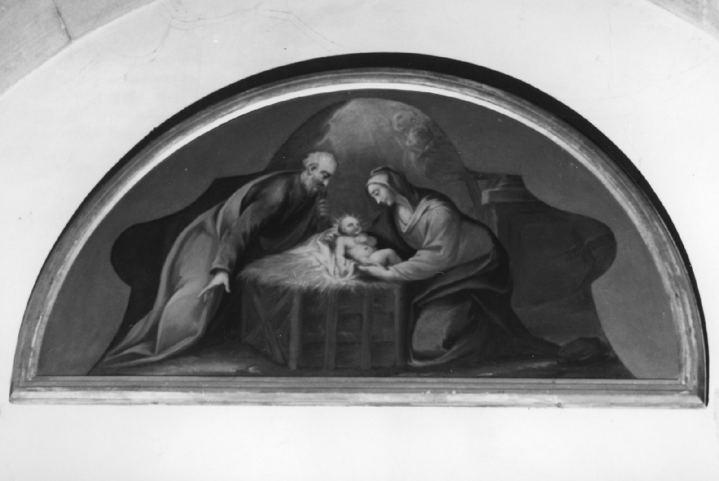 natività di Gesù (dipinto) di Pittoni Francesco (primo quarto sec. XVIII)