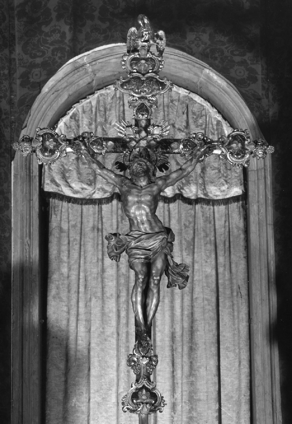 croce processionale, insieme - ambito veneto (sec. XVIII)