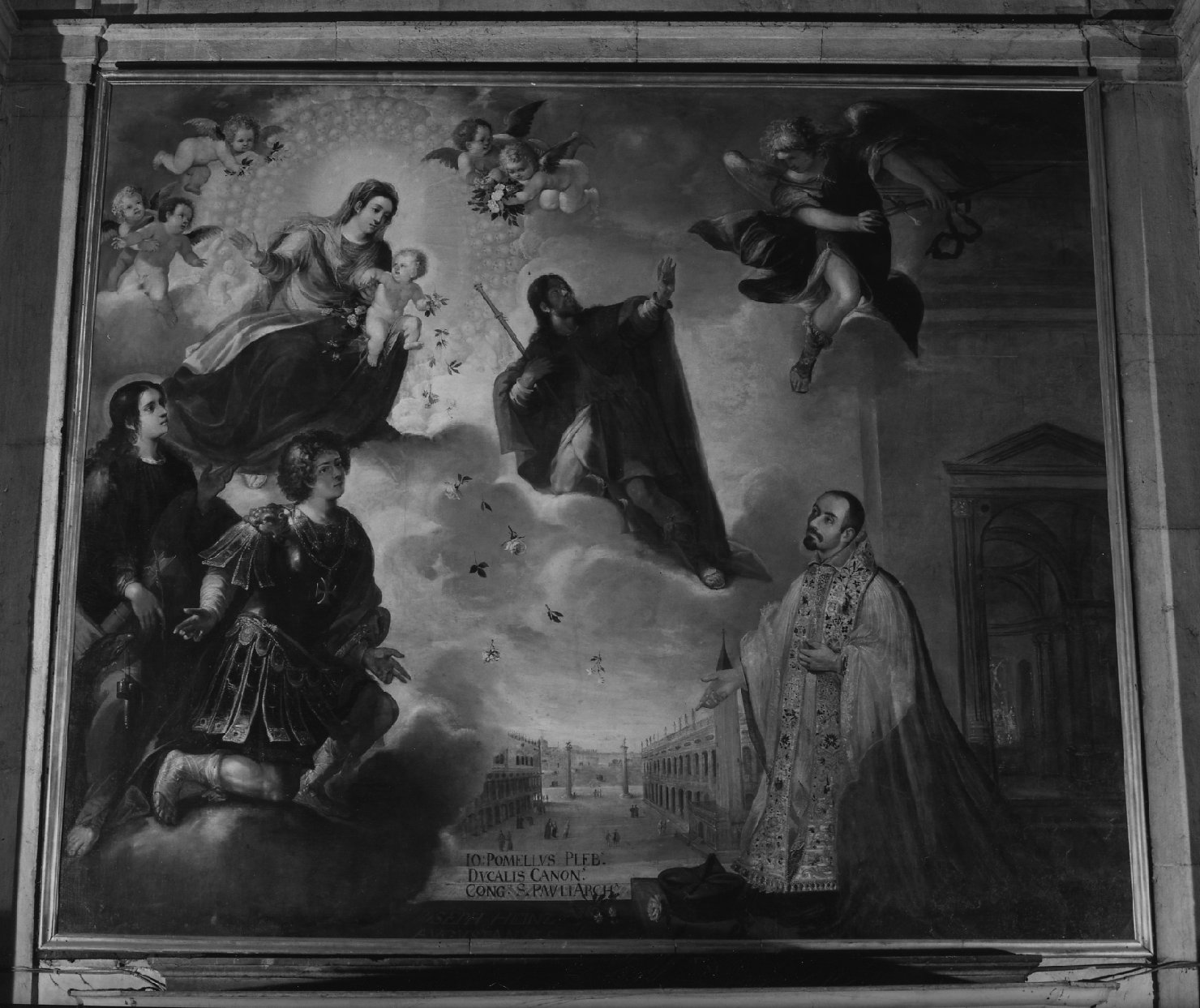 Le Vergine con santi intercedenti per la liberazione di Venezia dalla Peste (dipinto) di Heintz Joseph detto Heintz il Giovane (sec. XVII)