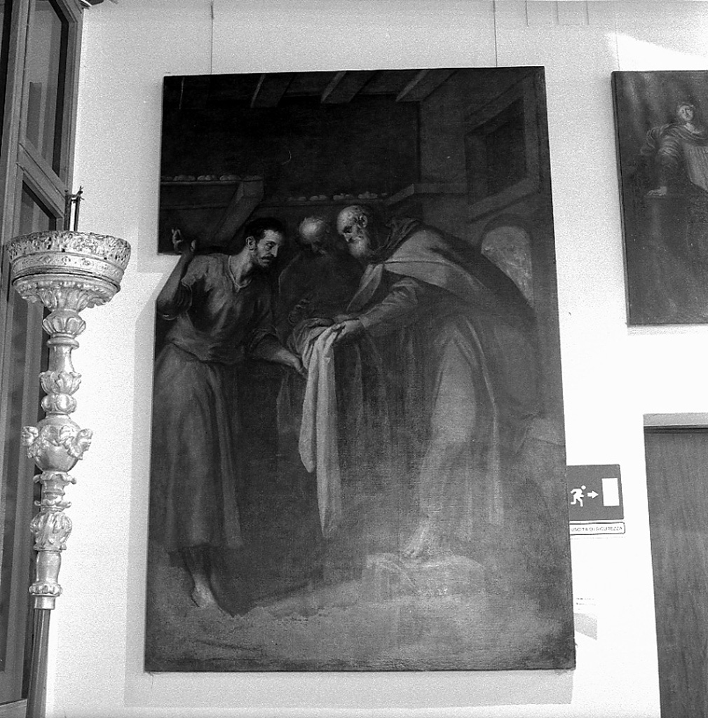 miracolo degli abiti del fornaio (dipinto) di Negretti Jacopo detto Palma il Giovane (fine sec. XVI)