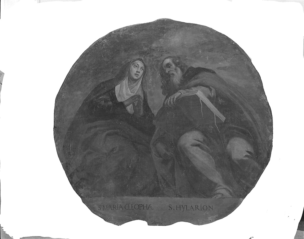 Santa Maria di Cleofe e Ilarione (dipinto) di Negretti Jacopo detto Palma il Giovane (fine sec. XVI)