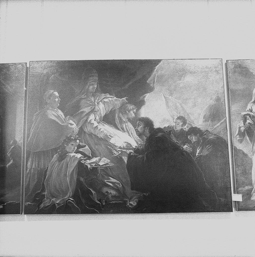allegoria della congregazione della morte (dipinto) di Pellegrini Giovanni Antonio (sec. XVIII)