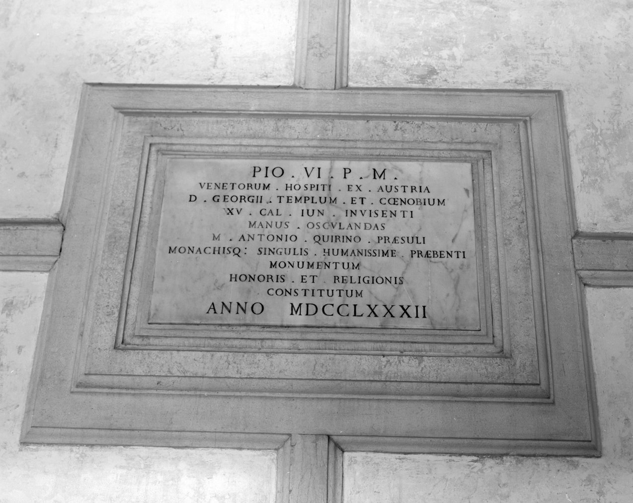 lapide - ambito veneto (ultimo quarto sec. XVIII)