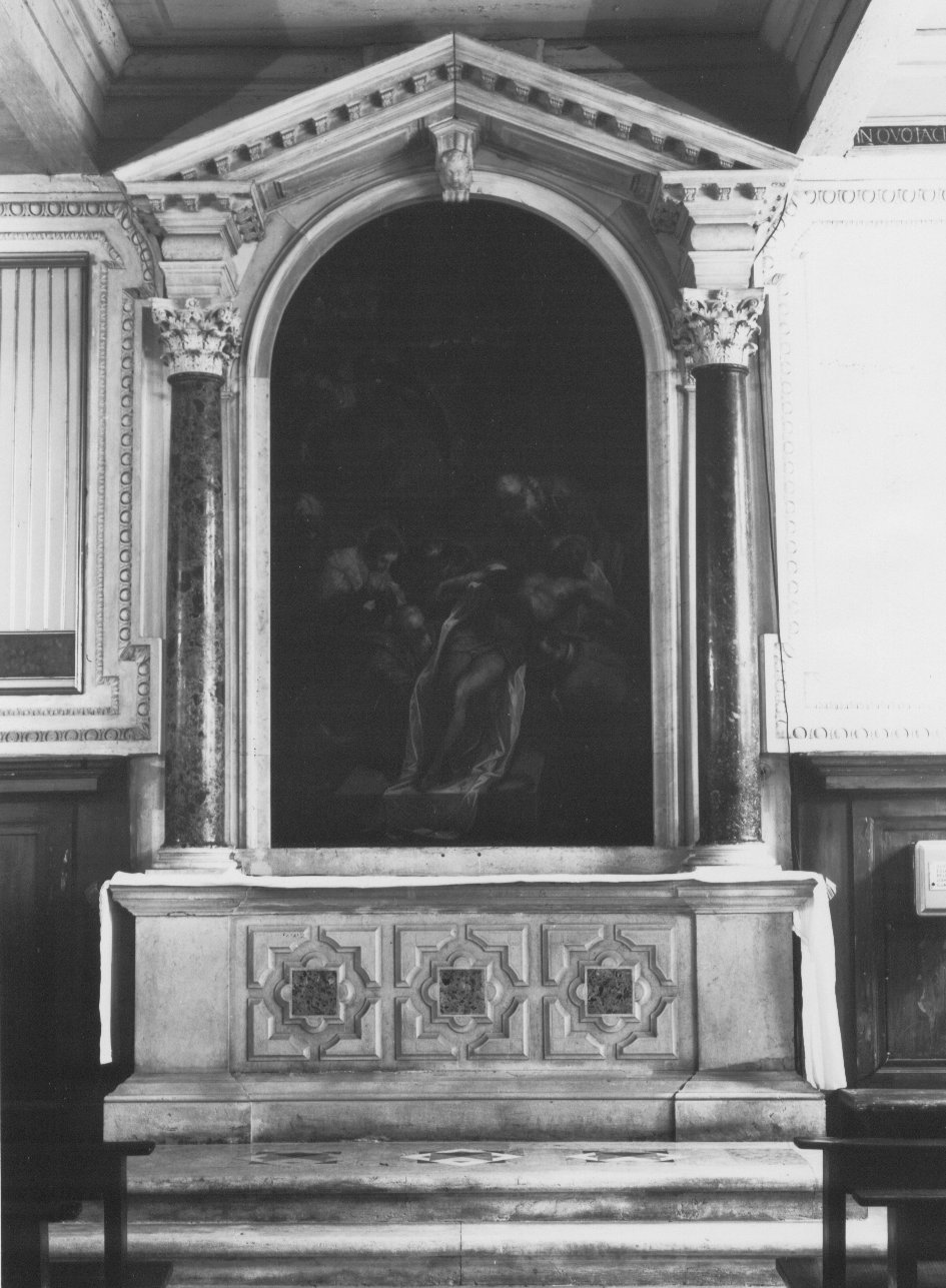 San Sebastiano, San Leonardo, San Jacopo Minore (dipinto) di De Pitati Bonifacio detto Bonifacio Veronese (secondo quarto sec. XVI)
