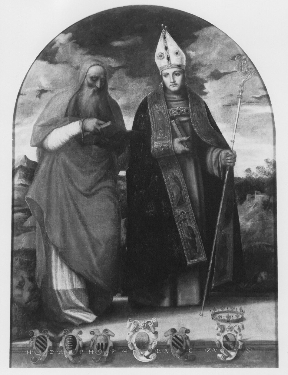 San Girolamo, Sant'Alvise (dipinto) di De Pitati Bonifacio detto Bonifacio Veronese (secondo quarto sec. XVI)