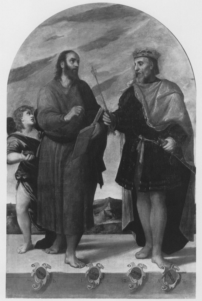 San Matteo, San Luigi (dipinto) di De Pitati Bonifacio detto Bonifacio Veronese (secondo quarto sec. XVI)