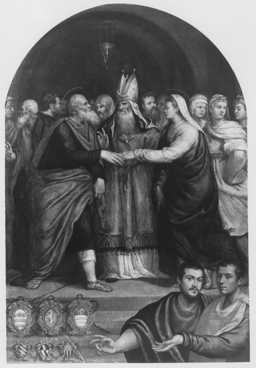 Sposalizio di Maria Vergine (dipinto) di De Pitati Bonifacio detto Bonifacio Veronese (terzo quarto sec. XVI)