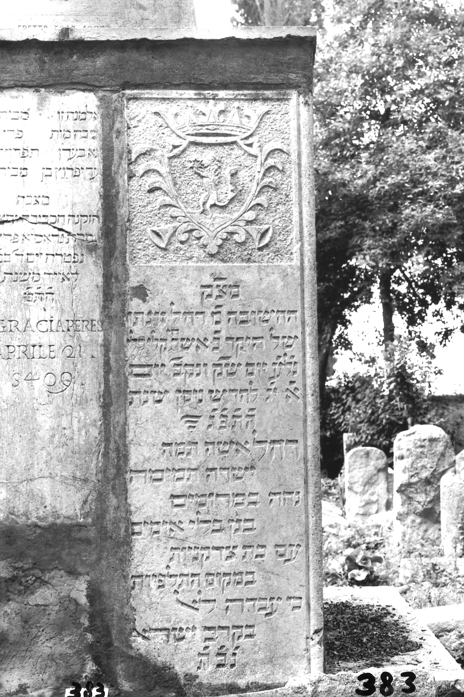 coperchio di sarcofago - ambito veneto (sec. XVIII)