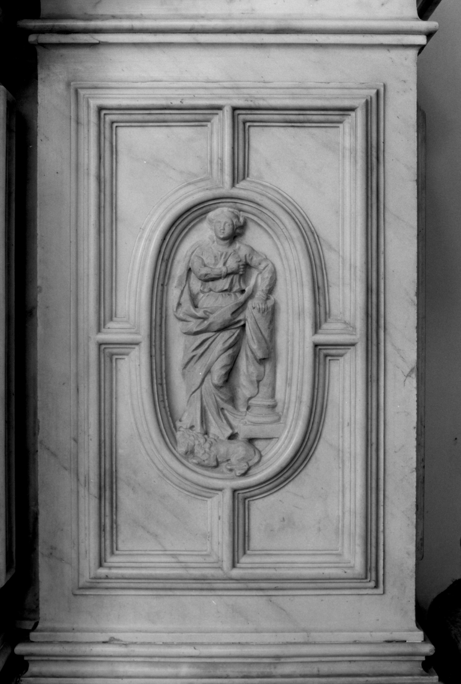 Clemenza (rilievo, elemento d'insieme) di Fabris Michele detto Ongaro, Longhena Baldassarre (sec. XVII)