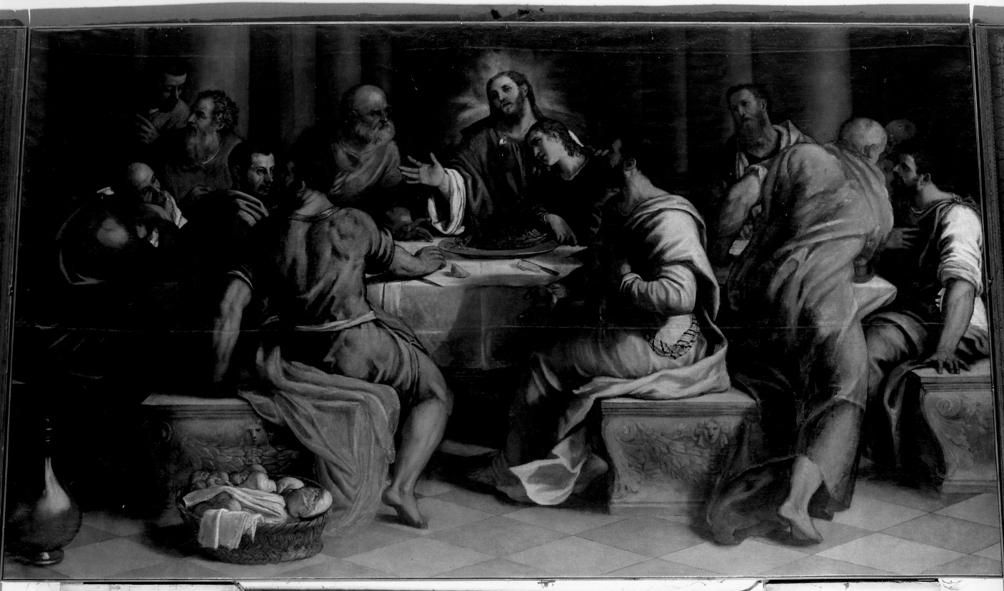 ultima cena (dipinto) di Porta Giuseppe detto Giuseppe Salviati (sec. XVI)