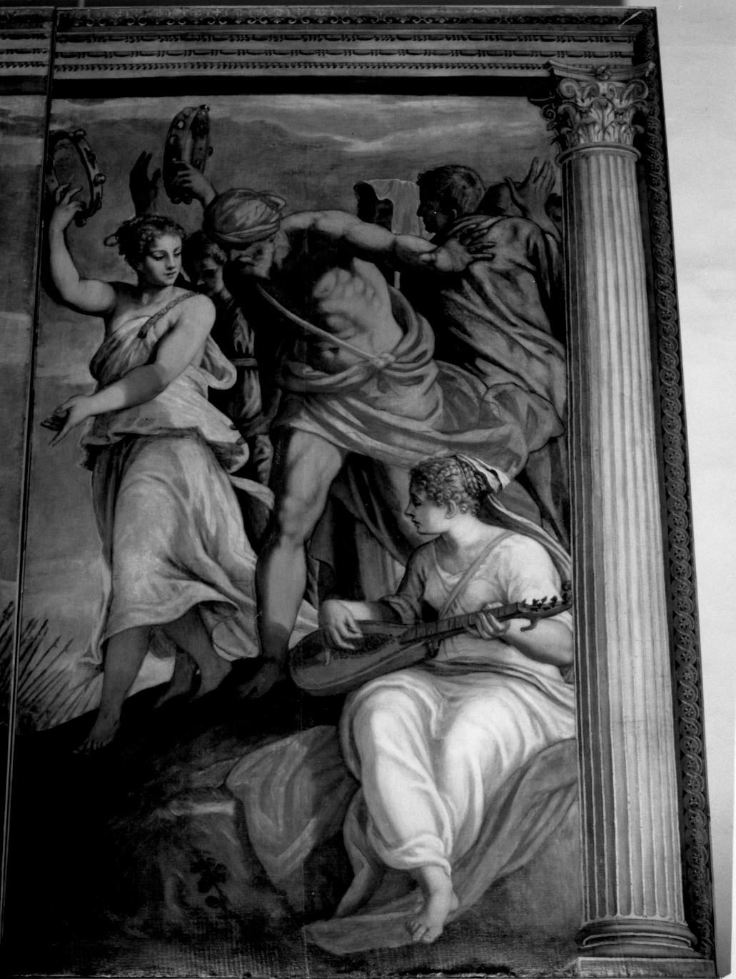 trionfo di David (anta d'organo) di Porta Giuseppe detto Giuseppe Salviati (sec. XVI)