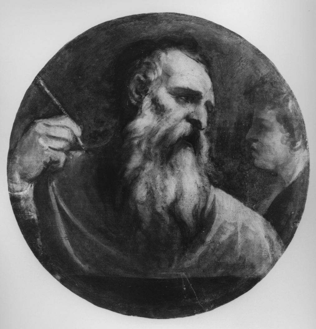San Matteo Evangelista (dipinto) di Vecellio Tiziano (bottega) (sec. XVI)