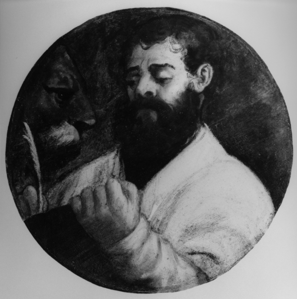 San Marco Evangelista (dipinto) di Vecellio Tiziano (bottega) (sec. XVI)