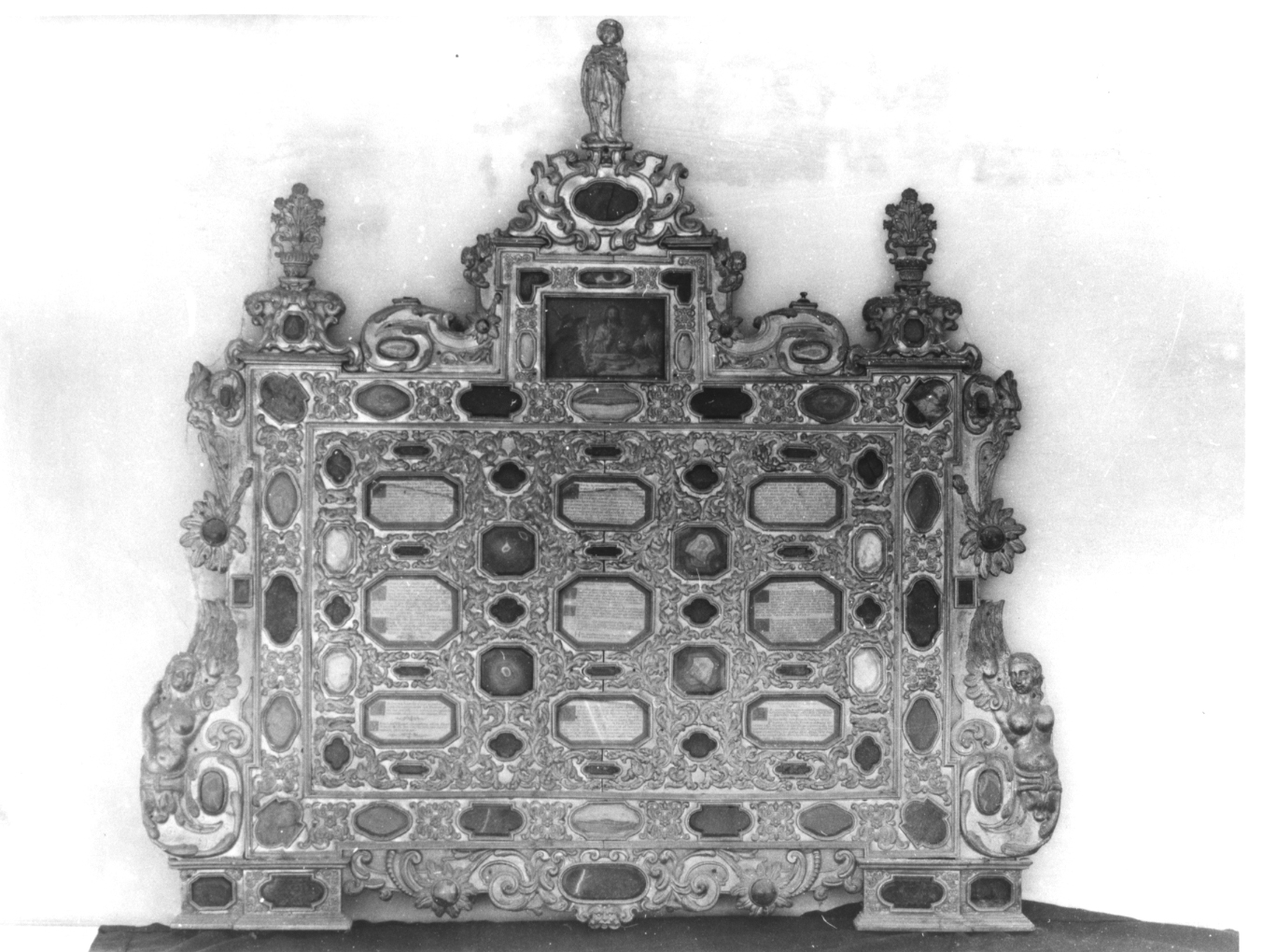 cena in Emmaus (cartagloria, elemento d'insieme) di Baruzzi Andrea detto Andrea Bresciano (cerchia) (sec. XVIII)