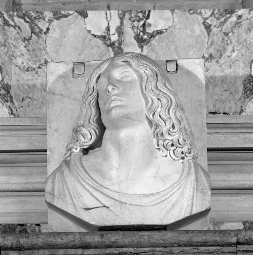 San Sebastiano (rilievo, frammento) di Lombardo Pietro (maniera) (inizio sec. XVI)