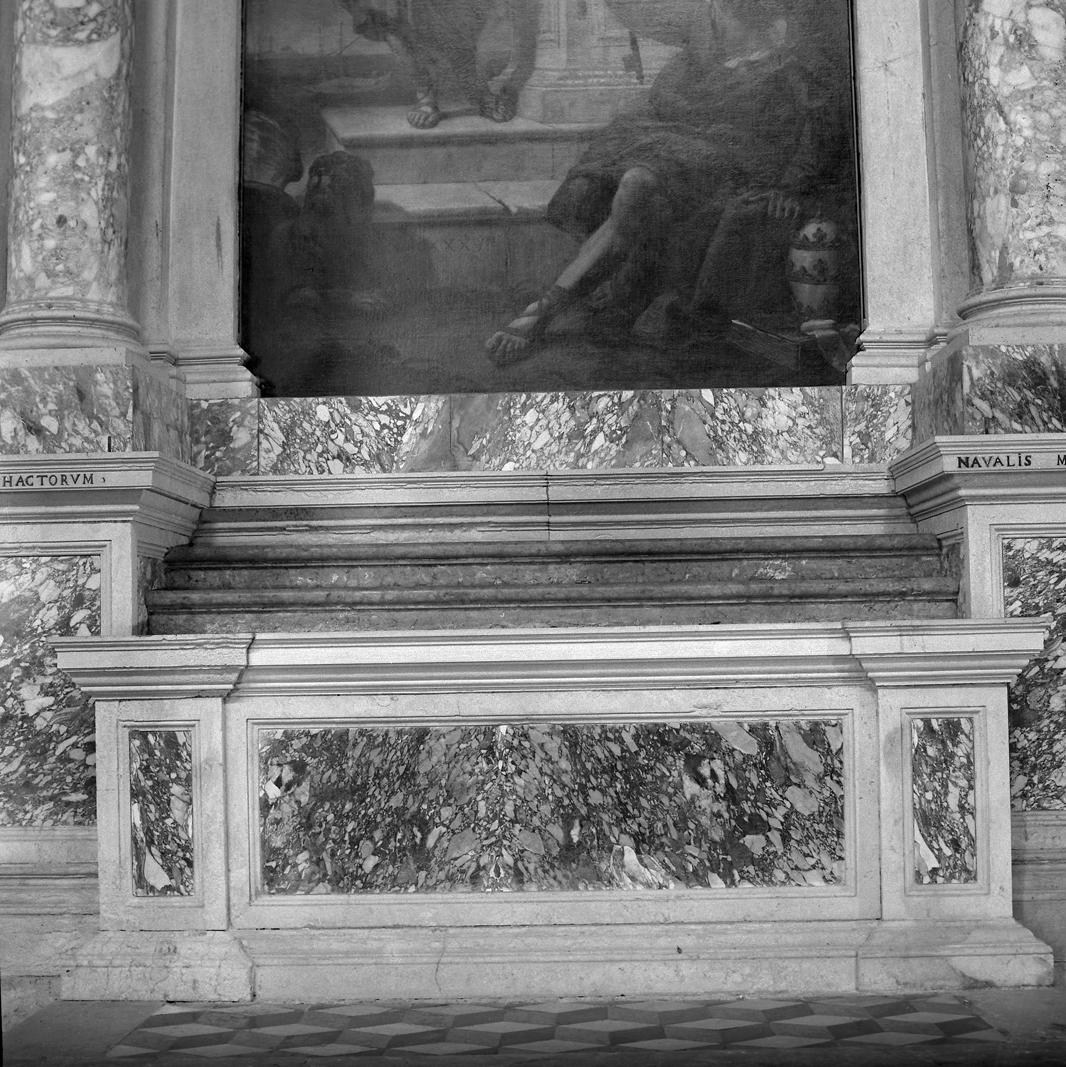 mensa d'altare, elemento d'insieme di Massari Giorgio (sec. XVIII)