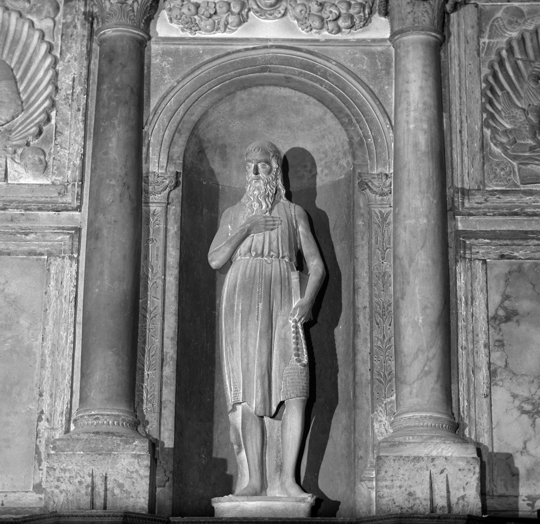 San Paolo eremita (statua, elemento d'insieme) di Lombardo Pietro (bottega) (seconda metà sec. XV)