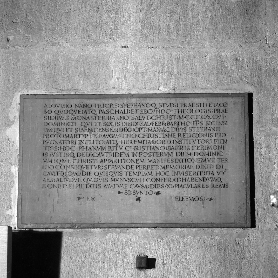 lapide commemorativa - ambito veneto (sec. XV)