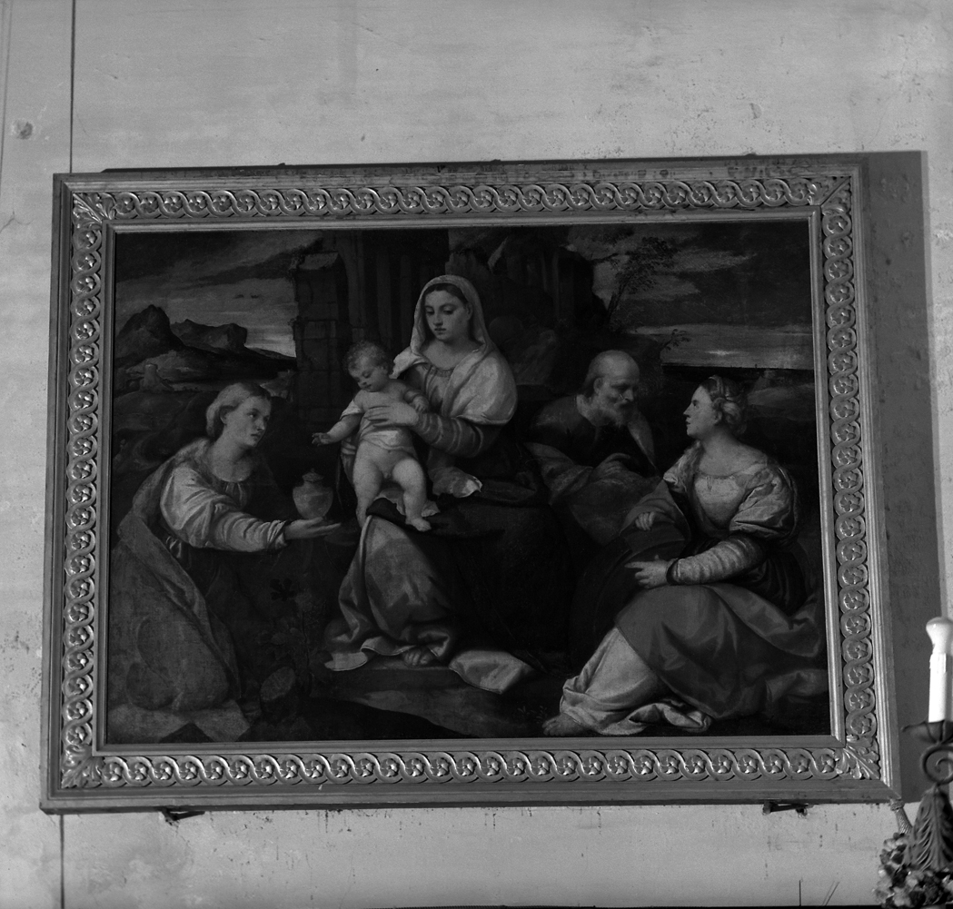 Sacra famiglia (dipinto) di Negretti Jacopo detto Palma il Vecchio (attribuito) (primo quarto sec. XVI)