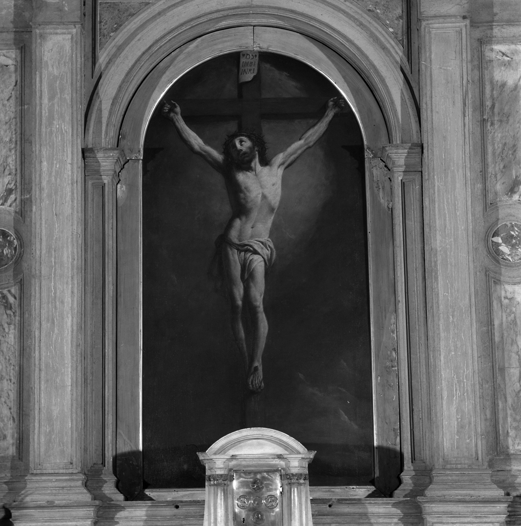 Cristo crocifisso (pala d'altare) di Angeli Giuseppe (seconda metà sec. XVIII)