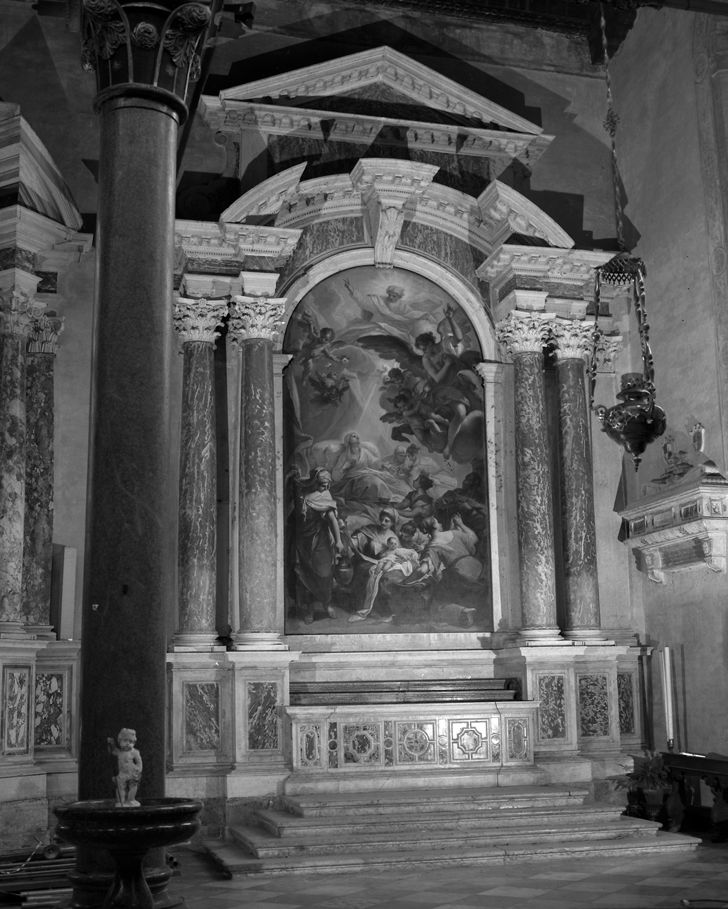 altare, insieme di Massari Giorgio (attribuito) (sec. XVIII)