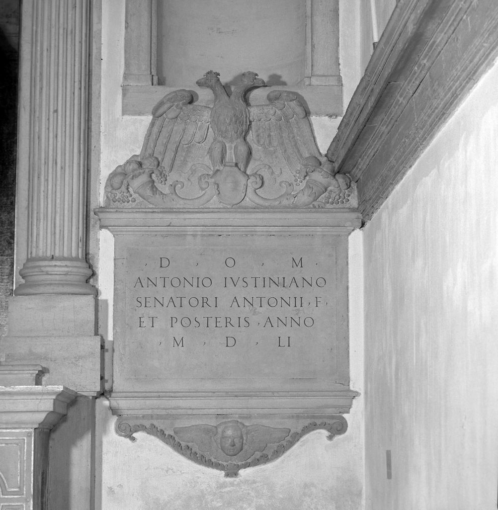 lapide commemorativa - ambito veneziano (sec. XVI)