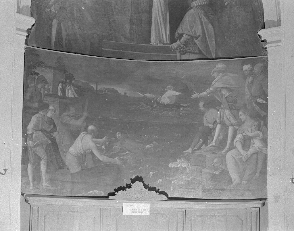 San Domenico salva un naufrago (dipinto) di Damini Pietro (sec. XVII)