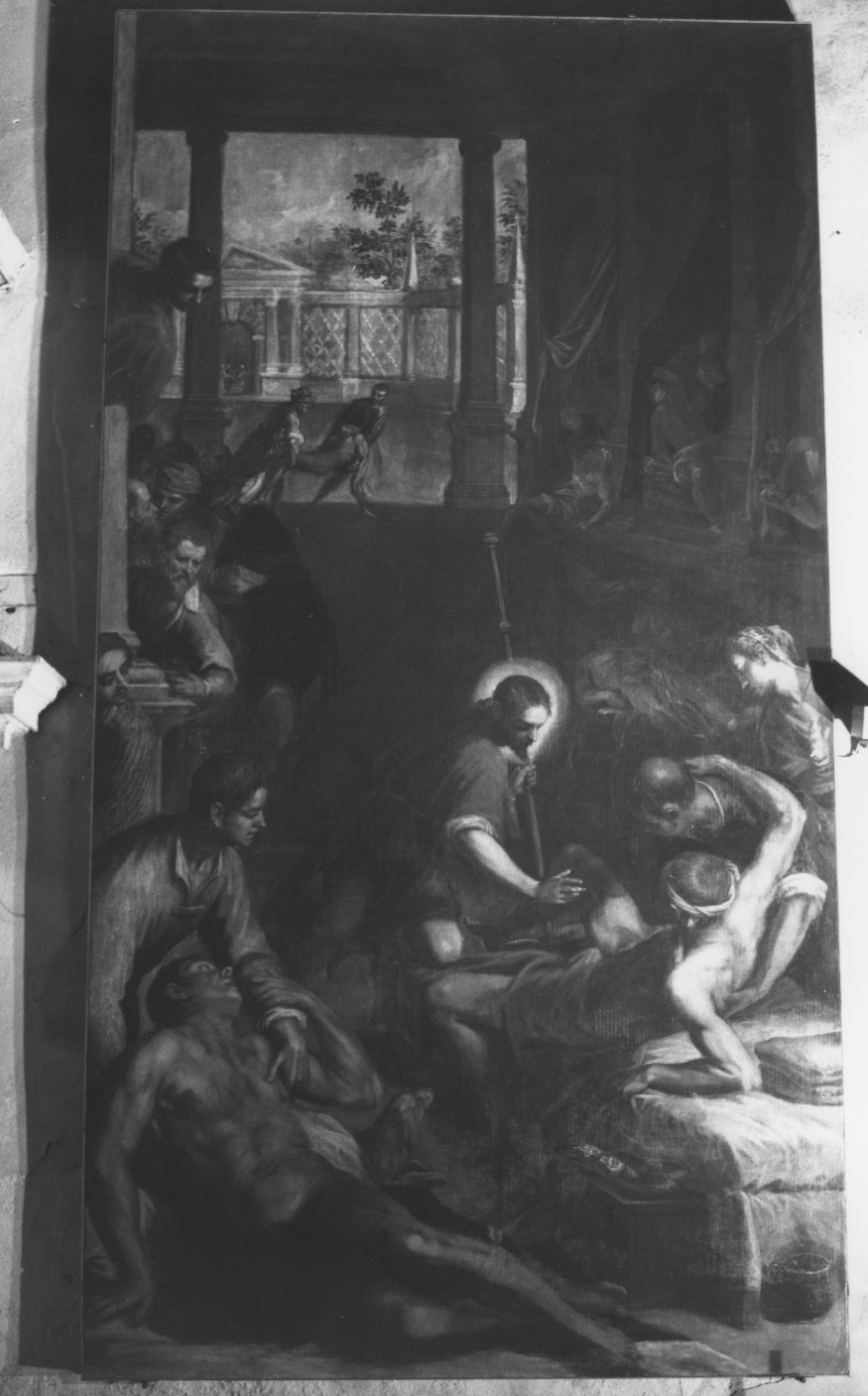 S. Rocco cura gli appestati (dipinto) di Peranda Santo (sec. XVI)
