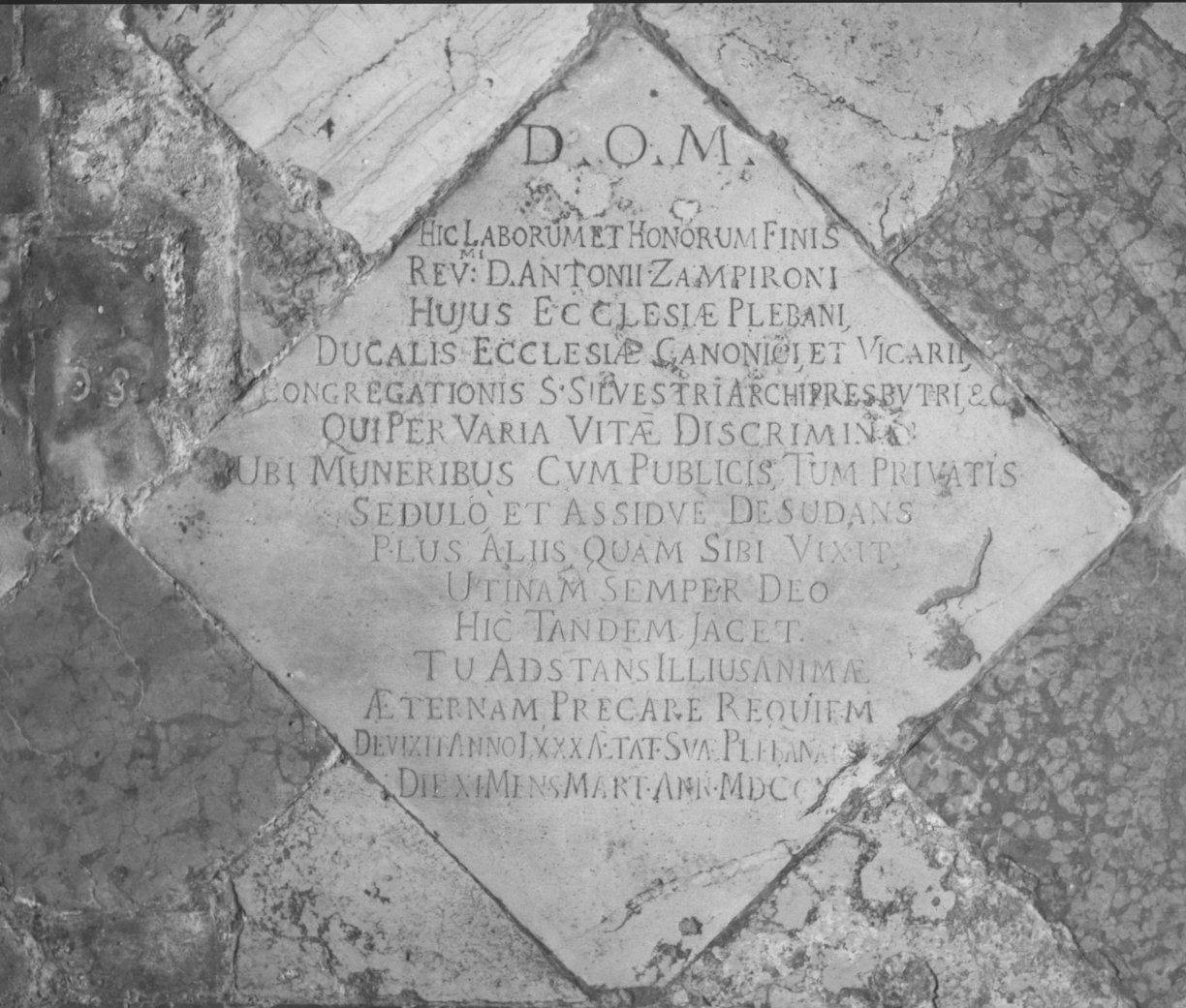 lapide - ambito veneto (sec. XVIII)