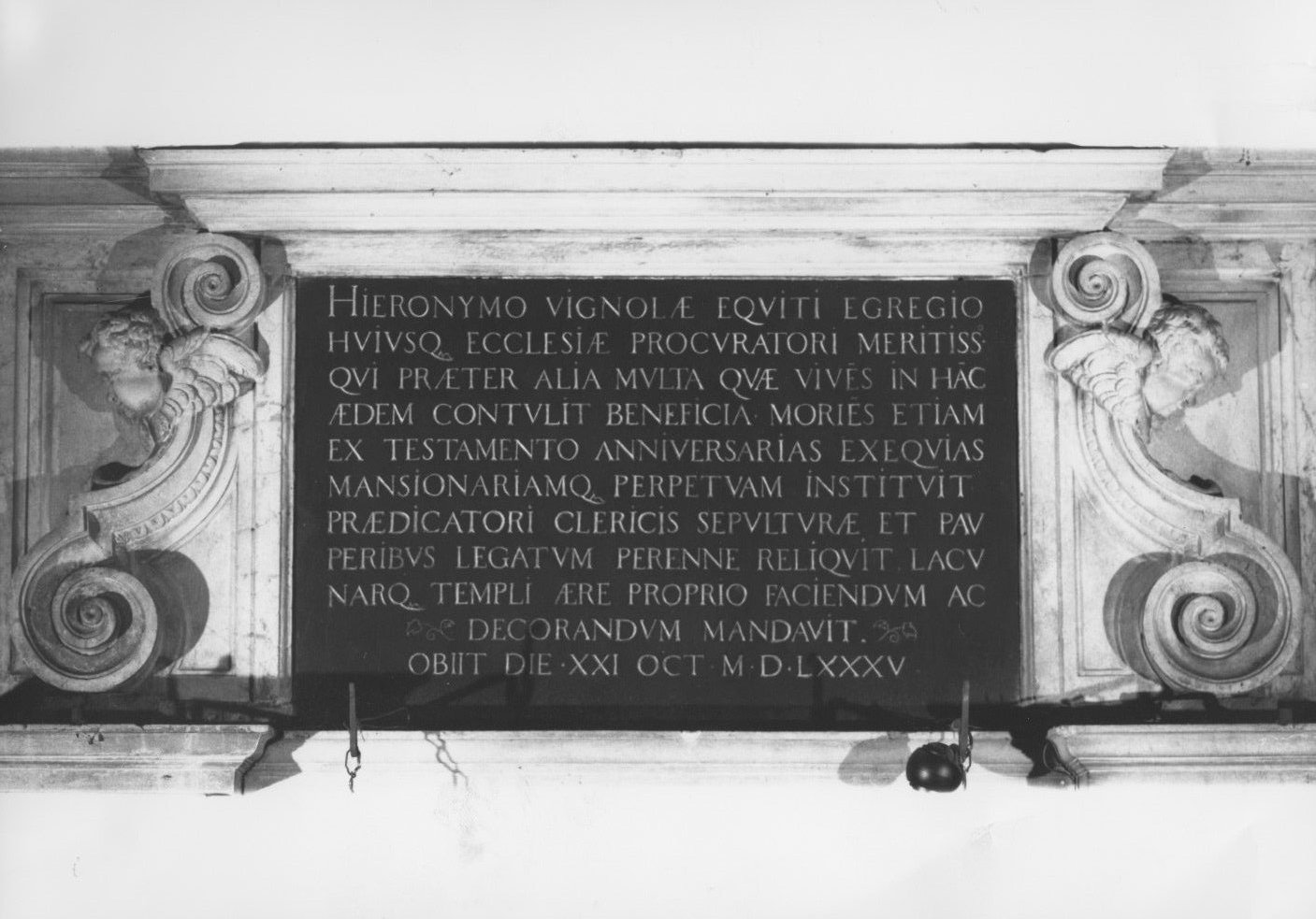 lapide commemorativa - ambito veneto (ultimo quarto sec. XVI)