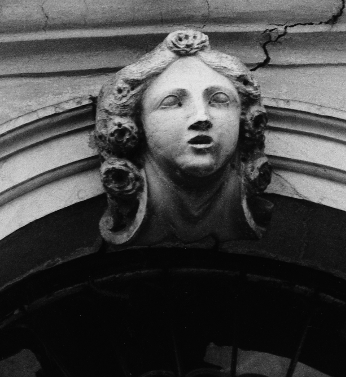 testa di donna (chiave di volta) - ambito veneto (fine/inizio secc. XVII/ XVIII)