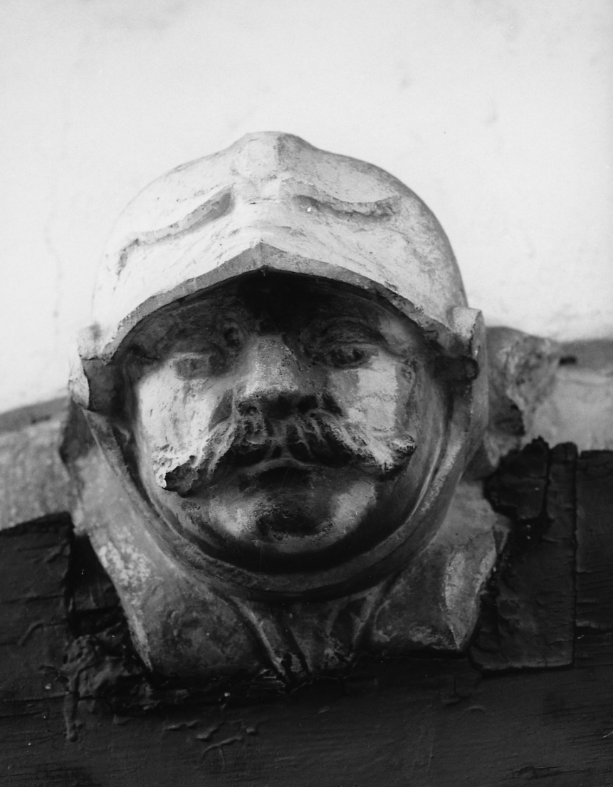 testa d'uomo (chiave di volta) - ambito veneto (fine/inizio secc. XVII/ XVIII)