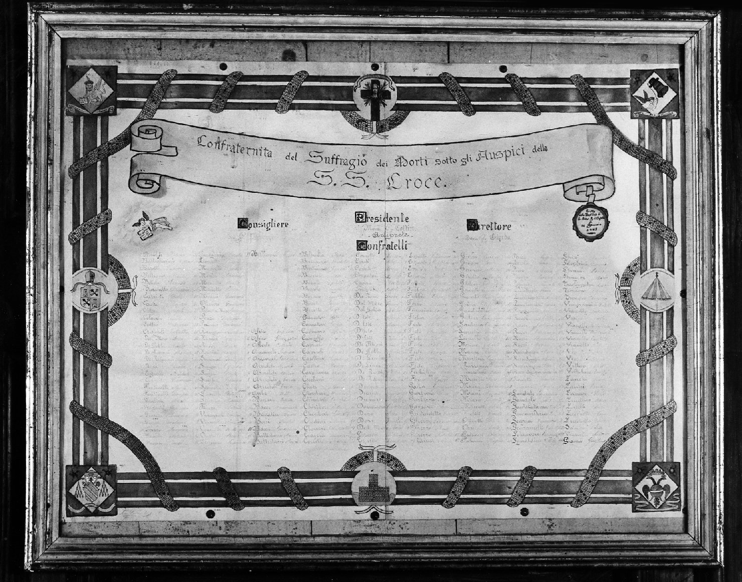 tabella di confraternita - ambito veneto (sec. XX)