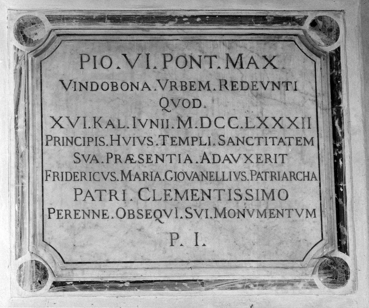 lapide commemorativa - ambito veneziano (sec. XVIII)