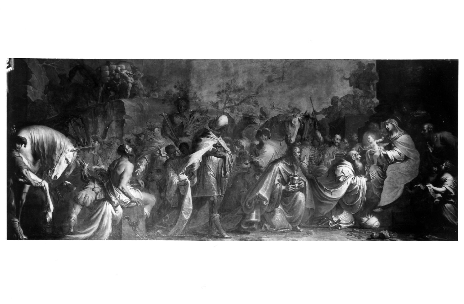 adorazione dei Re Magi (dipinto) di Ricchi Pietro detto Lucchese (metà sec. XVII)