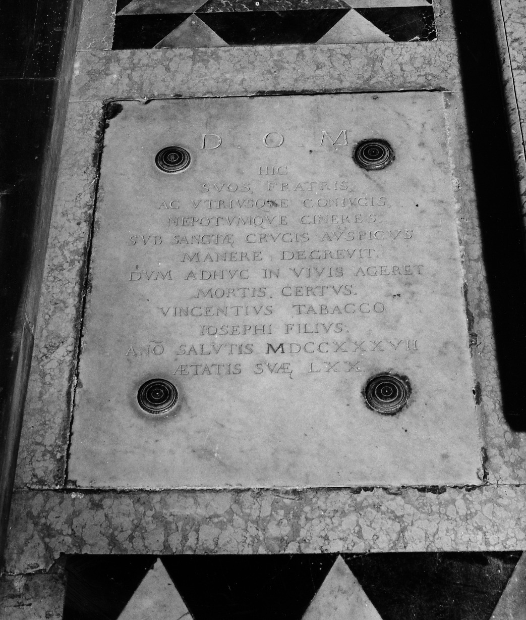 lastra tombale - ambito veneziano (sec. XVIII)
