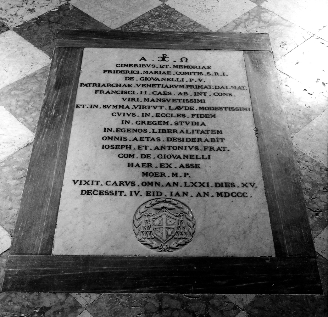 lastra tombale - ambito veneziano (sec. XIX)