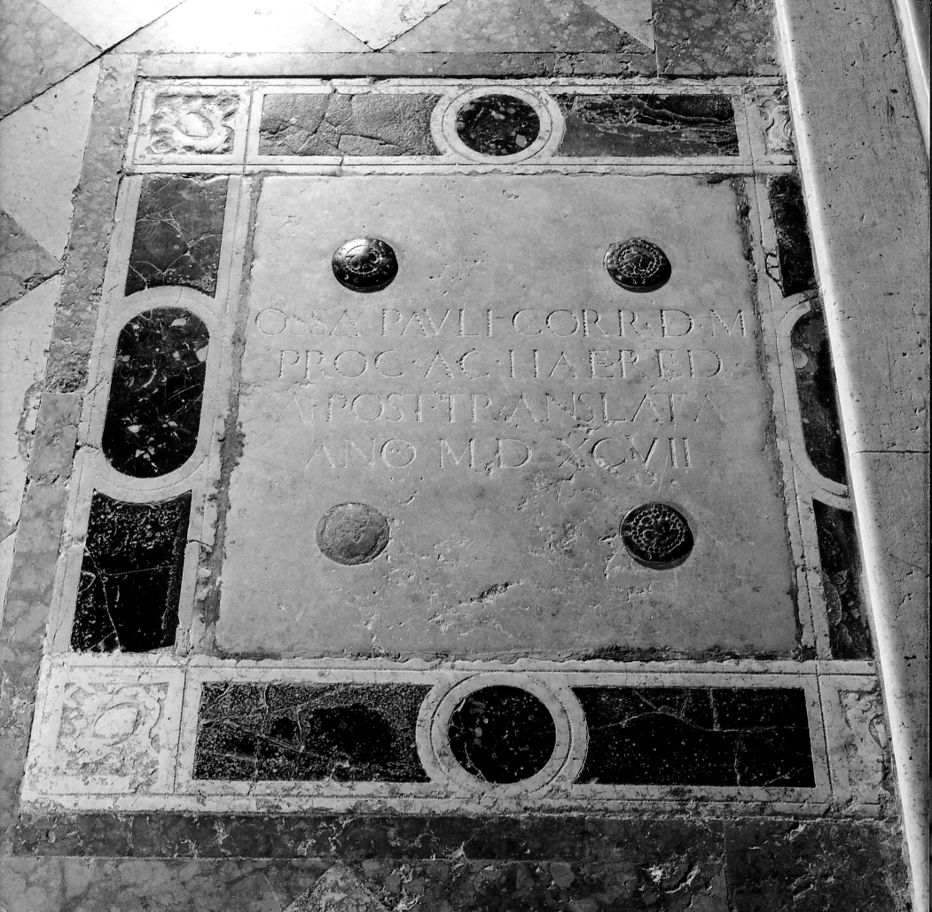 lastra tombale - ambito veneziano (sec. XVI)