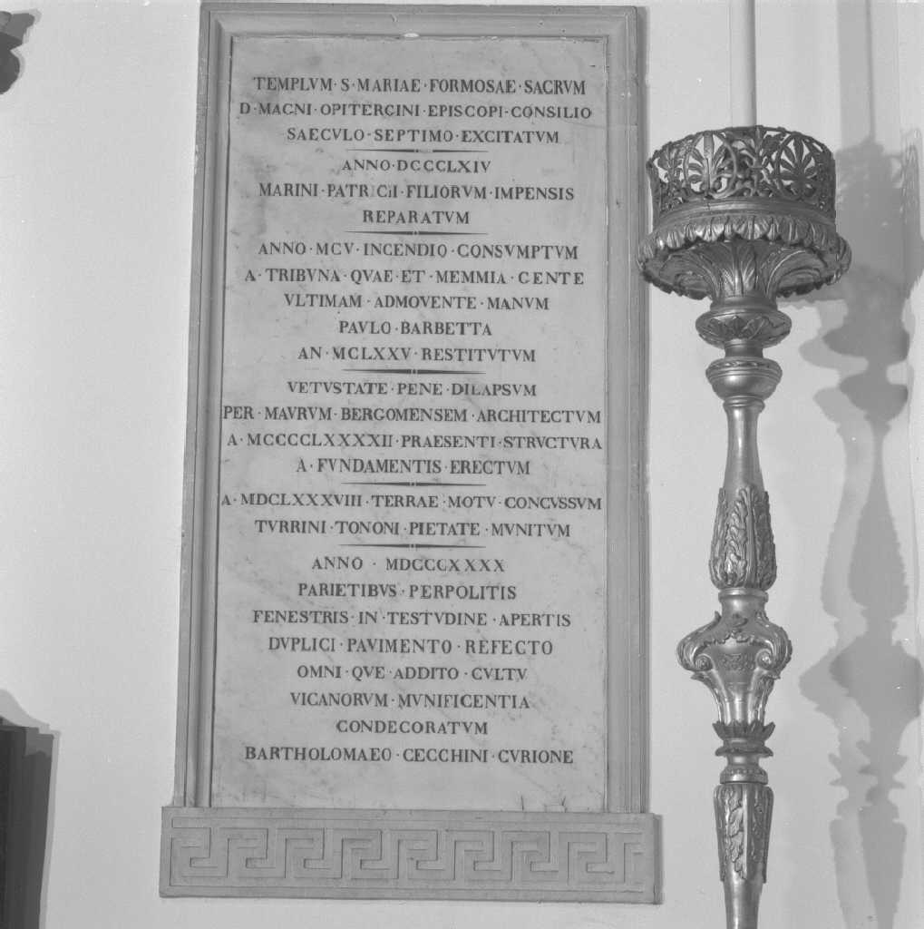 lapide commemorativa - ambito veneto (metà sec. XIX)