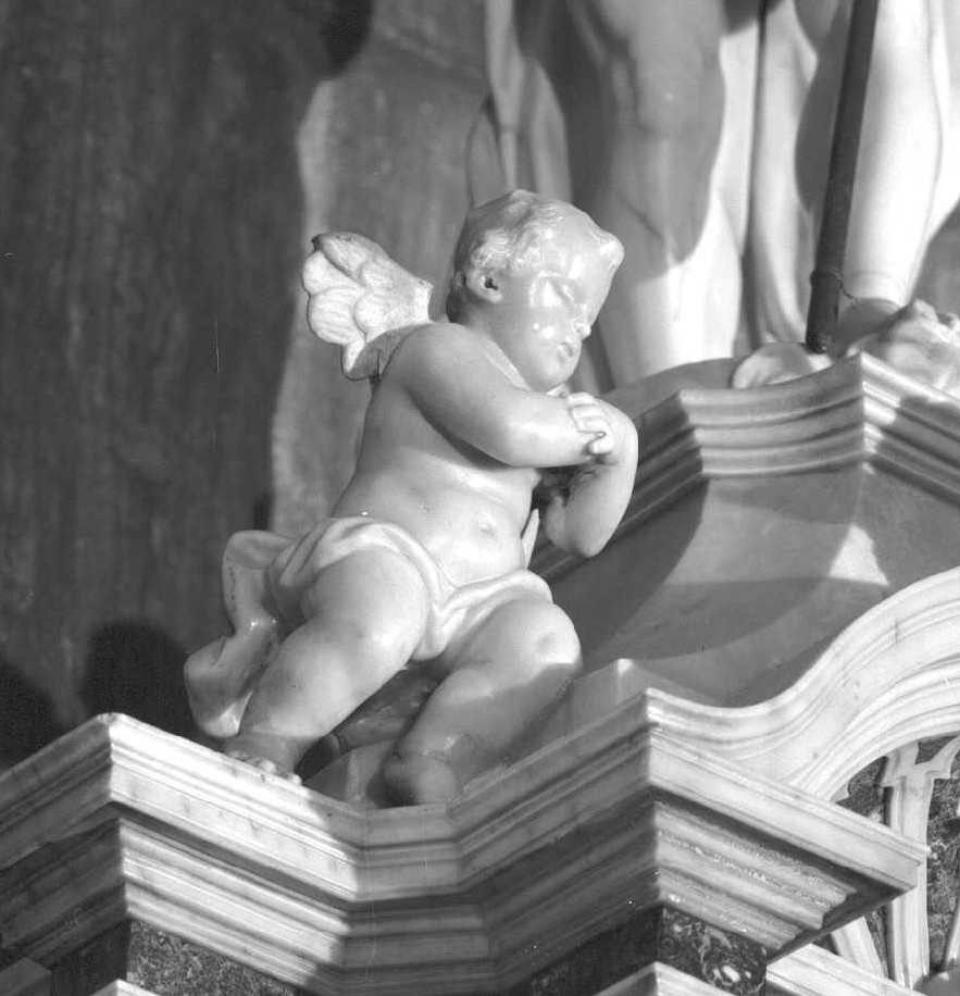 angelo (statuetta, elemento d'insieme) - ambito veneto (sec. XVII)