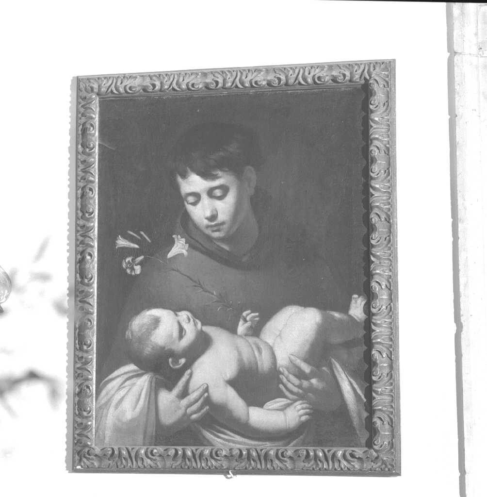 Sant'Antonio da Padova con il bambino (dipinto) di Stroiffi Ermanno (seconda metà sec. XVII)