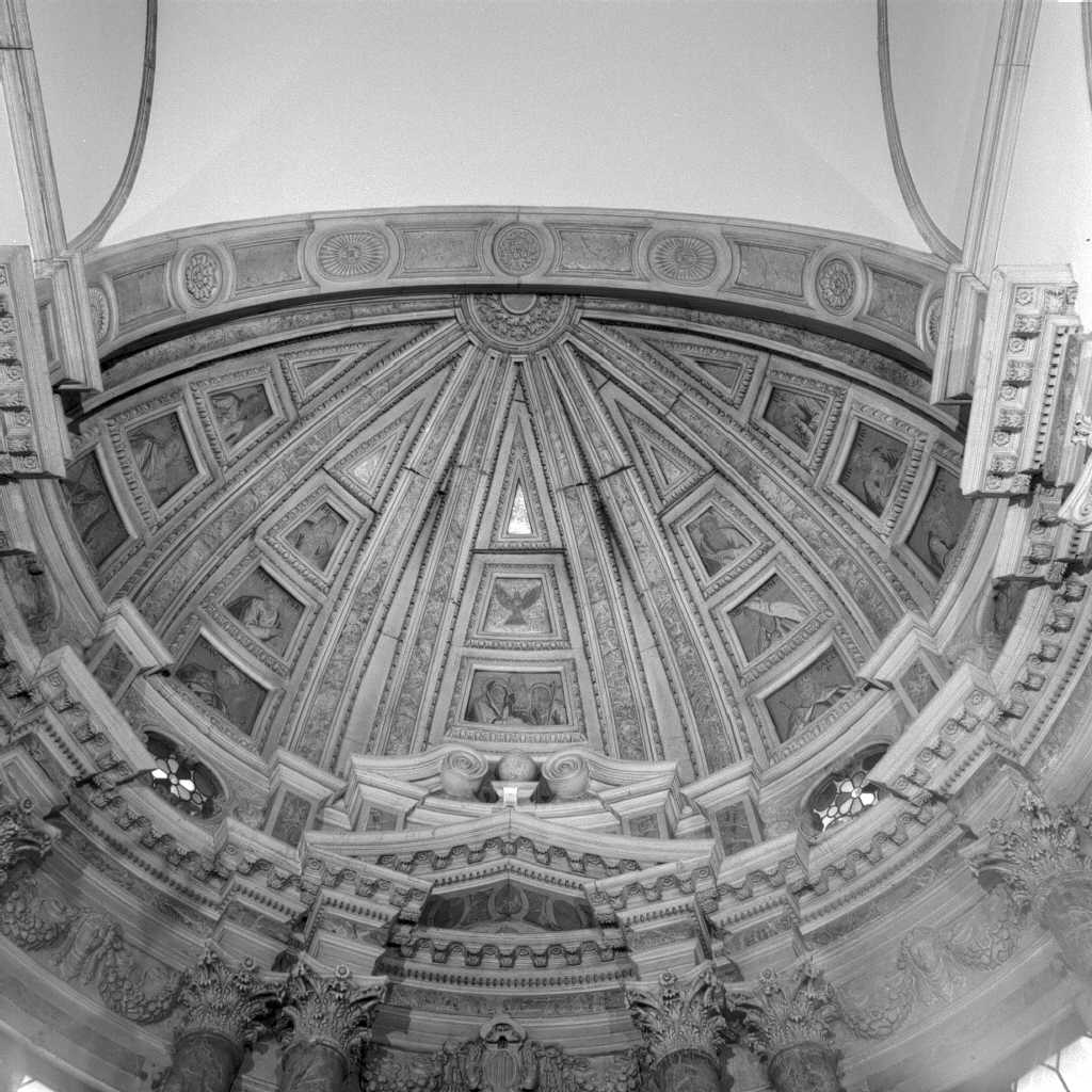 Sposalizio di Maria Vergine tra profeti e sibille (decorazione musiva, ciclo) di Negretti Jacopo detto Palma il Giovane (primo quarto sec. XVII)