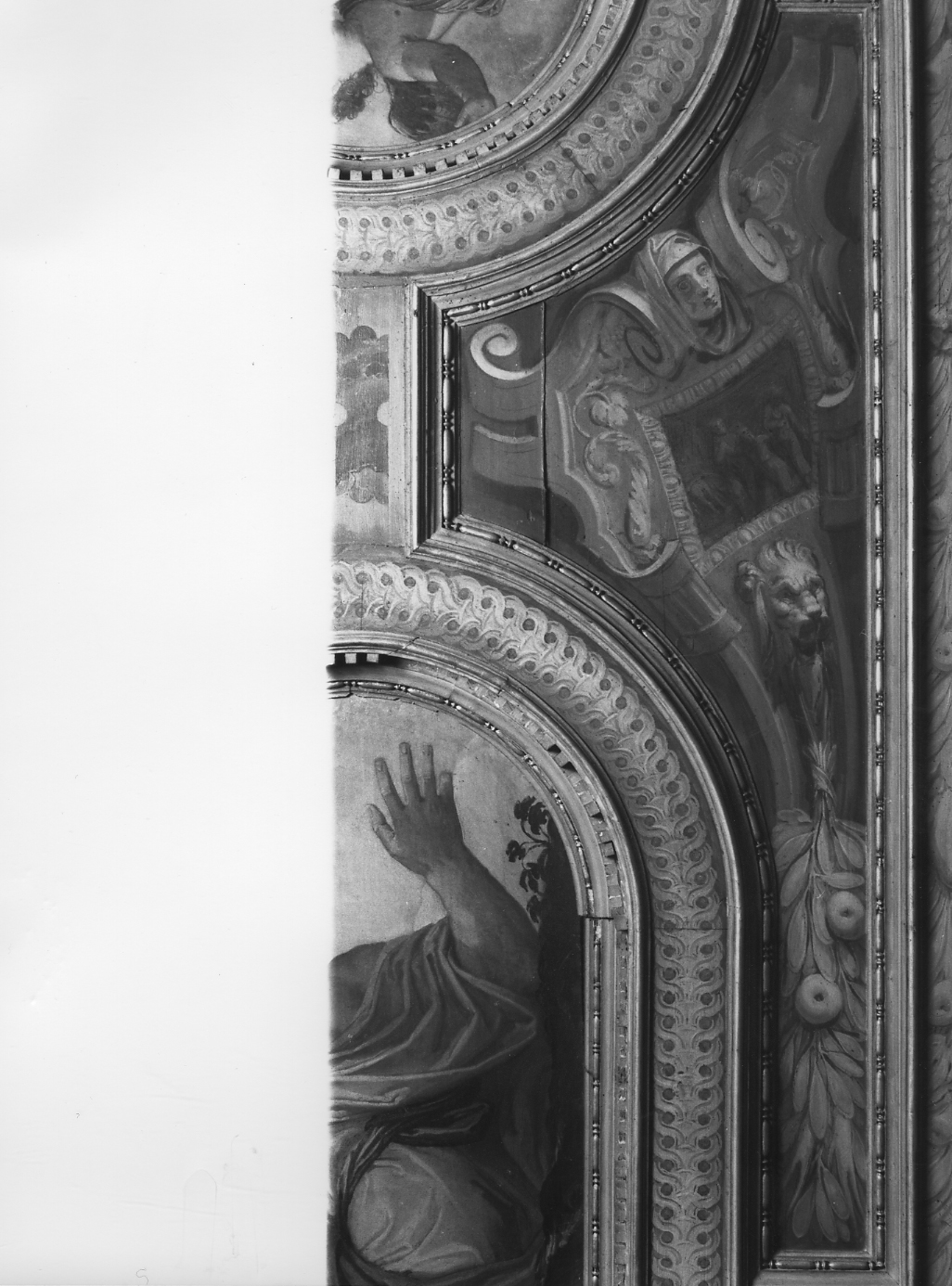 Aronne e Cur sostengono le braccia di Mosè per sconfiggere gli Amaleciti (dipinto, elemento d'insieme) di Caliari Paolo detto Veronese (bottega) (sec. XVI)