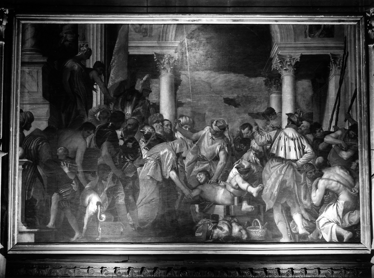 Martirio di S. Sebastiano, martirio di San Sebastiano (dipinto) di Caliari Paolo detto Veronese (sec. XVI)