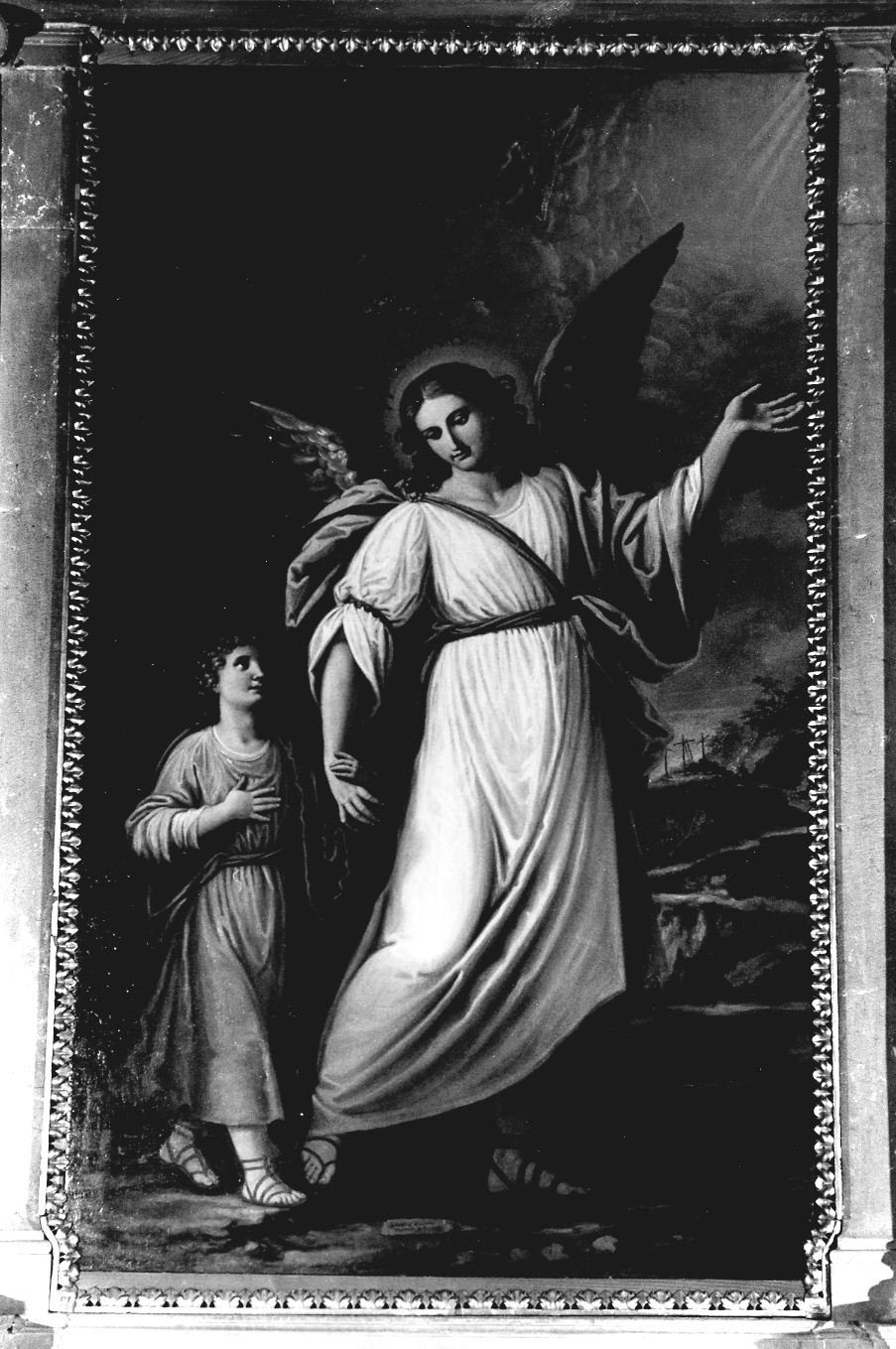 angelo custode (dipinto) di Querena Lattanzio (sec. XIX)