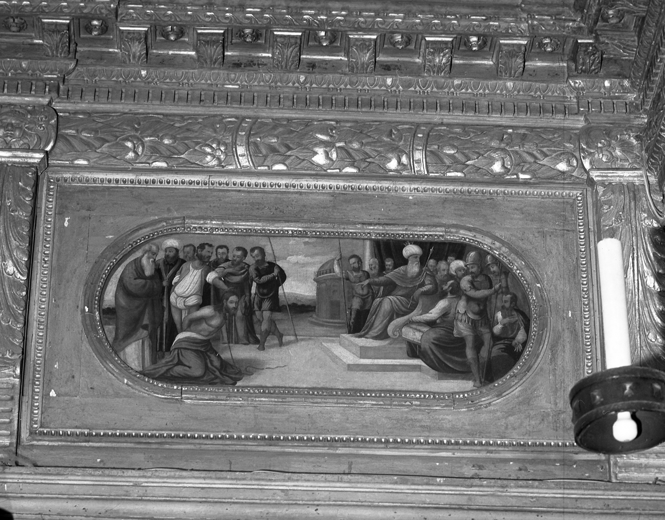 martirio di San Giacomo il Minore (dipinto, elemento d'insieme) di Meldolla Andrea detto Andrea Schiavone (sec. XVI)