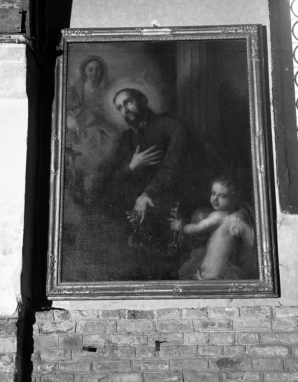 Apparizione della Madonna a San Girolamo Emiliani (dipinto) di Camerata Giuseppe (prima metà sec. XVIII)